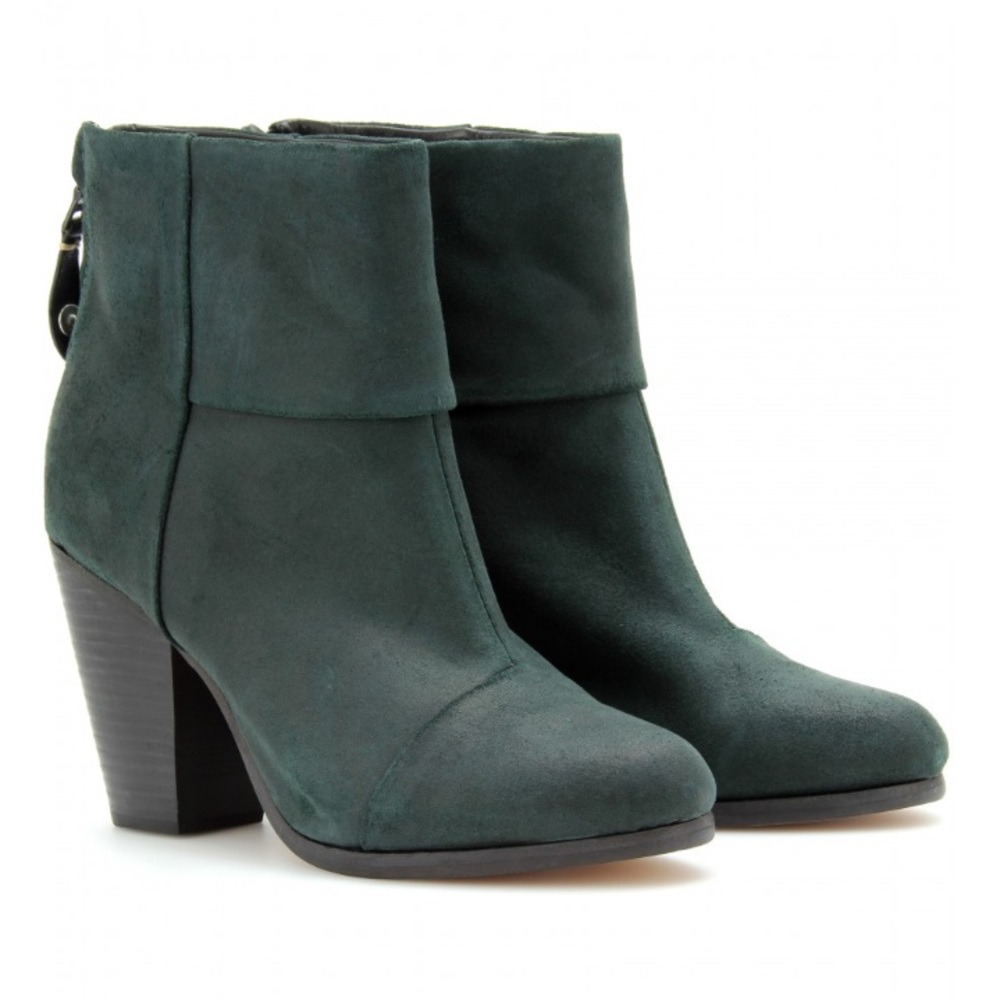 Rag & Bone forest green Newburyport booties